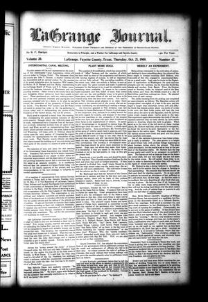 La Grange Journal. (La Grange, Tex.), Vol. 30, No. 42, Ed. 1 Thursday, October 21, 1909
