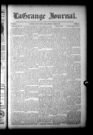 Primary view of object titled 'La Grange Journal. (La Grange, Tex.), Vol. 26, No. 12, Ed. 1 Thursday, March 23, 1905'.