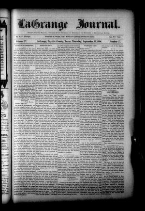 La Grange Journal. (La Grange, Tex.), Vol. 27, No. 37, Ed. 1 Thursday, September 13, 1906