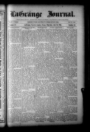 La Grange Journal. (La Grange, Tex.), Vol. 27, No. 30, Ed. 1 Thursday, July 26, 1906