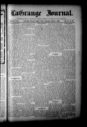 La Grange Journal. (La Grange, Tex.), Vol. 27, No. 10, Ed. 1 Thursday, March 8, 1906