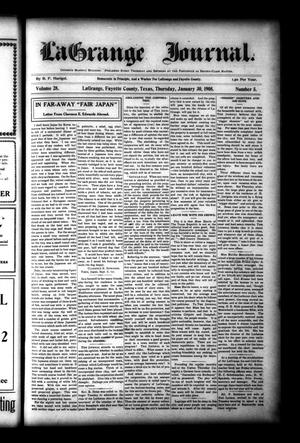 Primary view of object titled 'La Grange Journal. (La Grange, Tex.), Vol. 28, No. 5, Ed. 1 Thursday, January 30, 1908'.