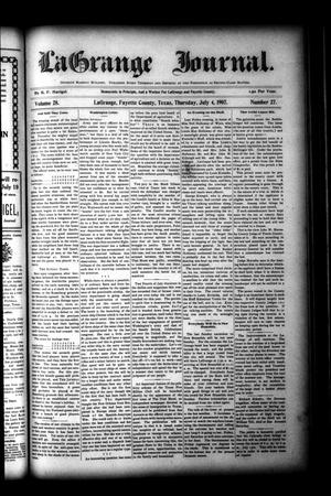 La Grange Journal. (La Grange, Tex.), Vol. 28, No. 27, Ed. 1 Thursday, July 4, 1907