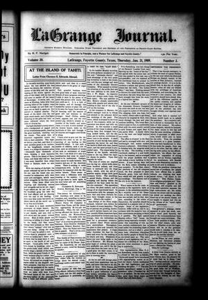 La Grange Journal. (La Grange, Tex.), Vol. 30, No. 3, Ed. 1 Thursday, January 21, 1909