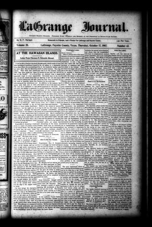 La Grange Journal. (La Grange, Tex.), Vol. 28, No. 42, Ed. 1 Thursday, October 17, 1907