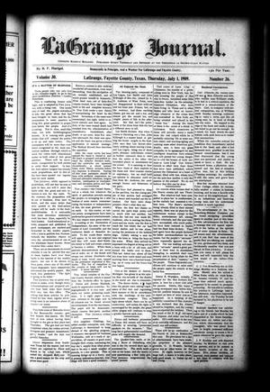 La Grange Journal. (La Grange, Tex.), Vol. 30, No. 26, Ed. 1 Thursday, July 1, 1909