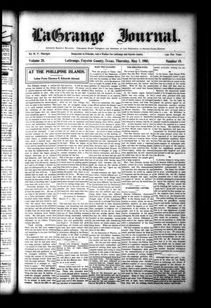 La Grange Journal. (La Grange, Tex.), Vol. 28, No. 19, Ed. 1 Thursday, May 7, 1908