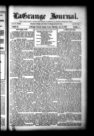 La Grange Journal. (La Grange, Tex.), Vol. 31, No. 4, Ed. 1 Thursday, January 27, 1910