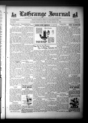 La Grange Journal (La Grange, Tex.), Vol. 64, No. 37, Ed. 1 Thursday, September 16, 1943