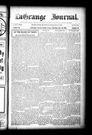 La Grange Journal. (La Grange, Tex.), Vol. 28, No. 50, Ed. 1 Thursday, December 10, 1908