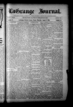 La Grange Journal. (La Grange, Tex.), Vol. 27, No. 32, Ed. 1 Thursday, August 9, 1906