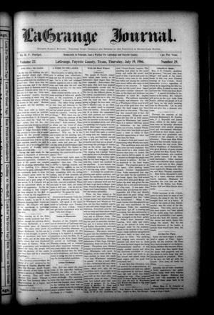 La Grange Journal. (La Grange, Tex.), Vol. 27, No. 29, Ed. 1 Thursday, July 19, 1906