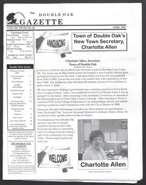 The Double Oak Gazette (Double Oak, Tex.), Vol. 28, No. 4, Ed. 1 Monday, April 1, 2002