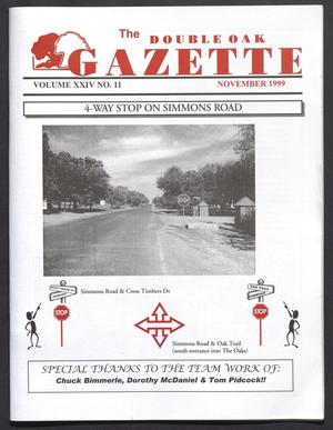 The Double Oak Gazette (Double Oak, Tex.), Vol. 24, No. 11, Ed. 1 Monday, November 1, 1999
