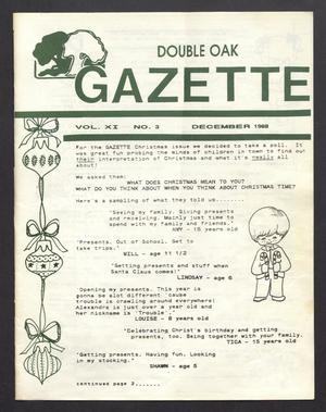 Double Oak Gazette (Double Oak, Tex.), Vol. 11, No. 3, Ed. 1, December 1988