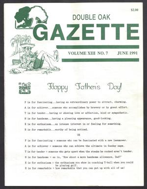 Double Oak Gazette (Double Oak, Tex.), Vol. 13, No. 7, Ed. 1, June 1991