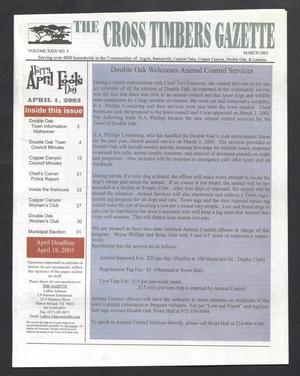 Primary view of object titled 'The Cross Timbers Gazette (Flower Mound, Tex.), Vol. 29, No. 3, Ed. 1, March 2003'.