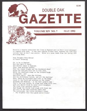Primary view of object titled 'Double Oak Gazette (Double Oak, Tex.), Vol. 14, No. 7, Ed. 1, May 1992'.