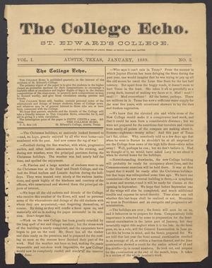 The College Echo. (Austin, Tex.), Vol. 1, No. 3, Ed. 1, January 1889