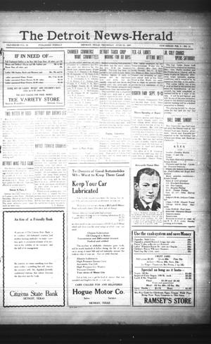 The Detroit News-Herald (Detroit, Tex.), Vol. 3, No. 11, Ed. 1 Thursday, June 12, 1930