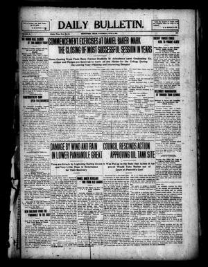Primary view of object titled 'Daily Bulletin. (Brownwood, Tex.), Vol. 10, No. 200, Ed. 1 Wednesday, June 8, 1910'.