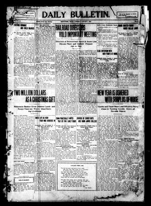 Primary view of object titled 'Daily Bulletin. (Brownwood, Tex.), Vol. 10, No. 65, Ed. 1 Saturday, January 1, 1910'.