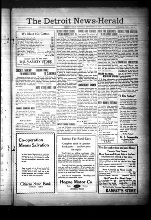 The Detroit News-Herald (Detroit, Tex.), Vol. 3, No. 24, Ed. 1 Thursday, September 11, 1930