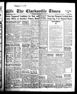 Primary view of object titled 'The Clarksville Times (Clarksville, Tex.), Vol. 83, No. 27, Ed. 1 Friday, July 25, 1958'.