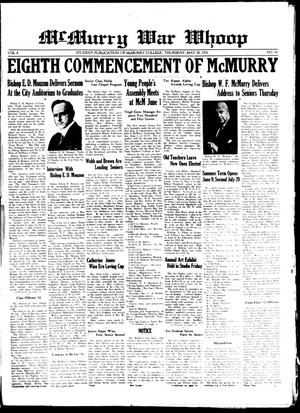 McMurry War Whoop (Abilene, Tex.), Vol. 8, No. 34, Ed. 1, Thursday, May 28, 1931