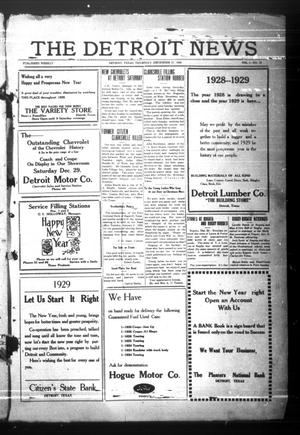 The Detroit News (Detroit, Tex.), Vol. 1, No. 39, Ed. 1 Thursday, December 27, 1928