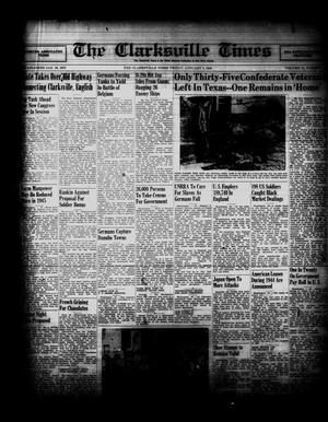 Primary view of object titled 'The Clarksville Times (Clarksville, Tex.), Vol. 72, No. 47, Ed. 1 Friday, January 5, 1945'.