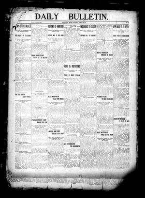Primary view of object titled 'Daily Bulletin. (Brownwood, Tex.), Vol. 11, No. 257, Ed. 1 Wednesday, August 16, 1911'.