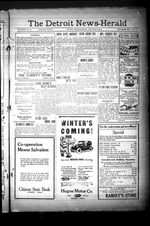 The Detroit News-Herald (Detroit, Tex.), Vol. 3, No. 33, Ed. 1 Thursday, November 13, 1930