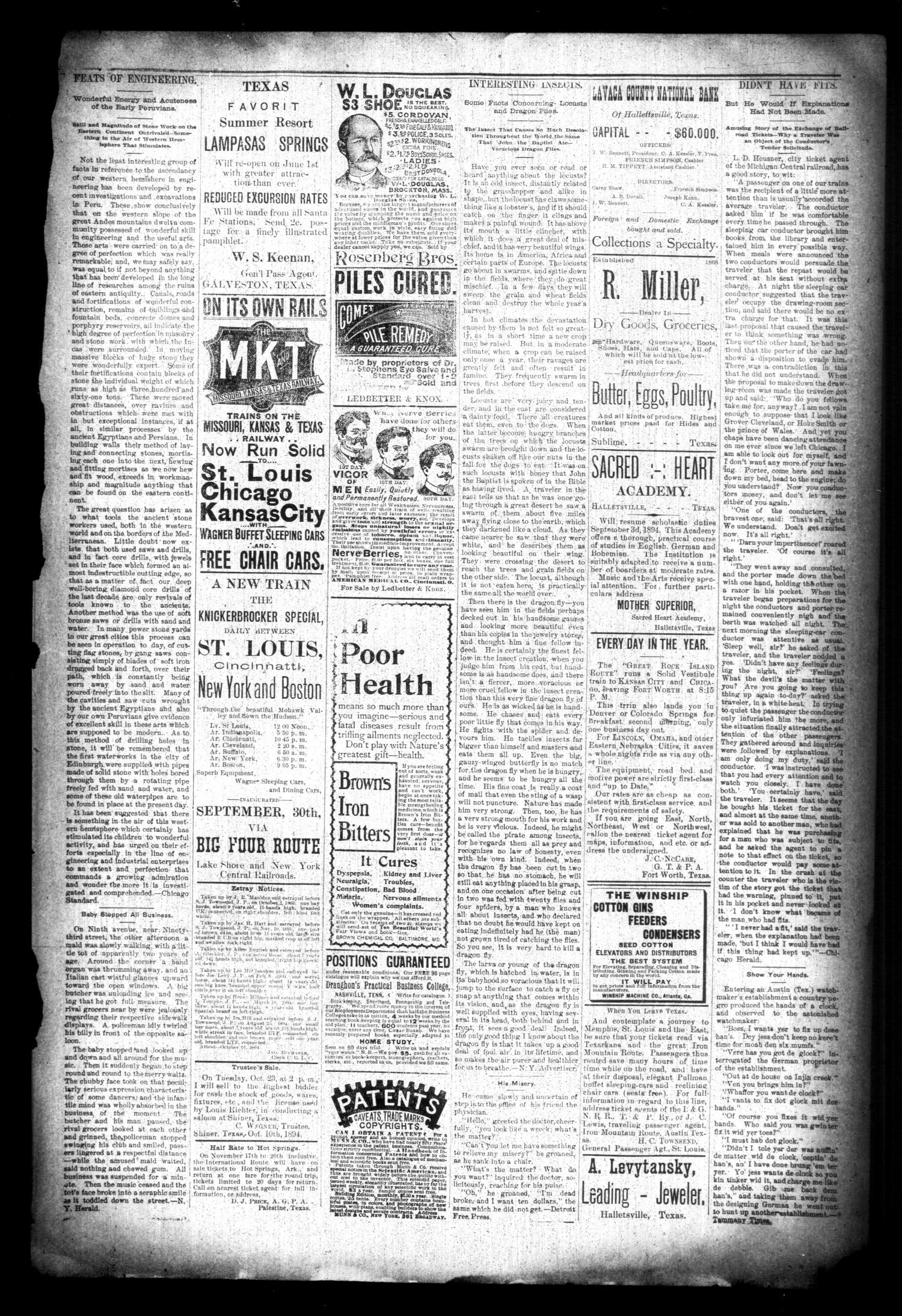 Halletsville Herald. (Hallettsville, Tex.), Vol. 23, No. 46, Ed. 1 Thursday, October 18, 1894
                                                
                                                    [Sequence #]: 3 of 8
                                                