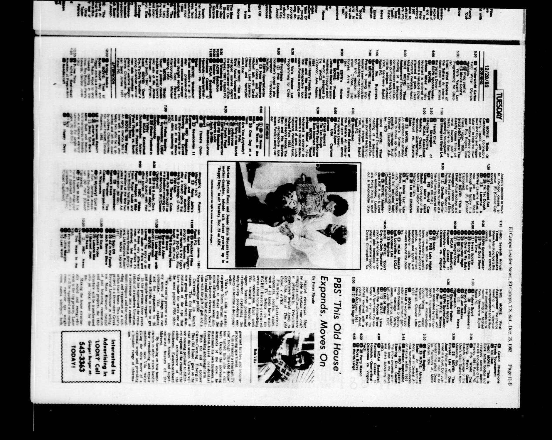 El Campo Leader-News (El Campo, Tex.), Vol. 98, No. 79, Ed. 1 Saturday, December 25, 1982
                                                
                                                    [Sequence #]: 24 of 29
                                                