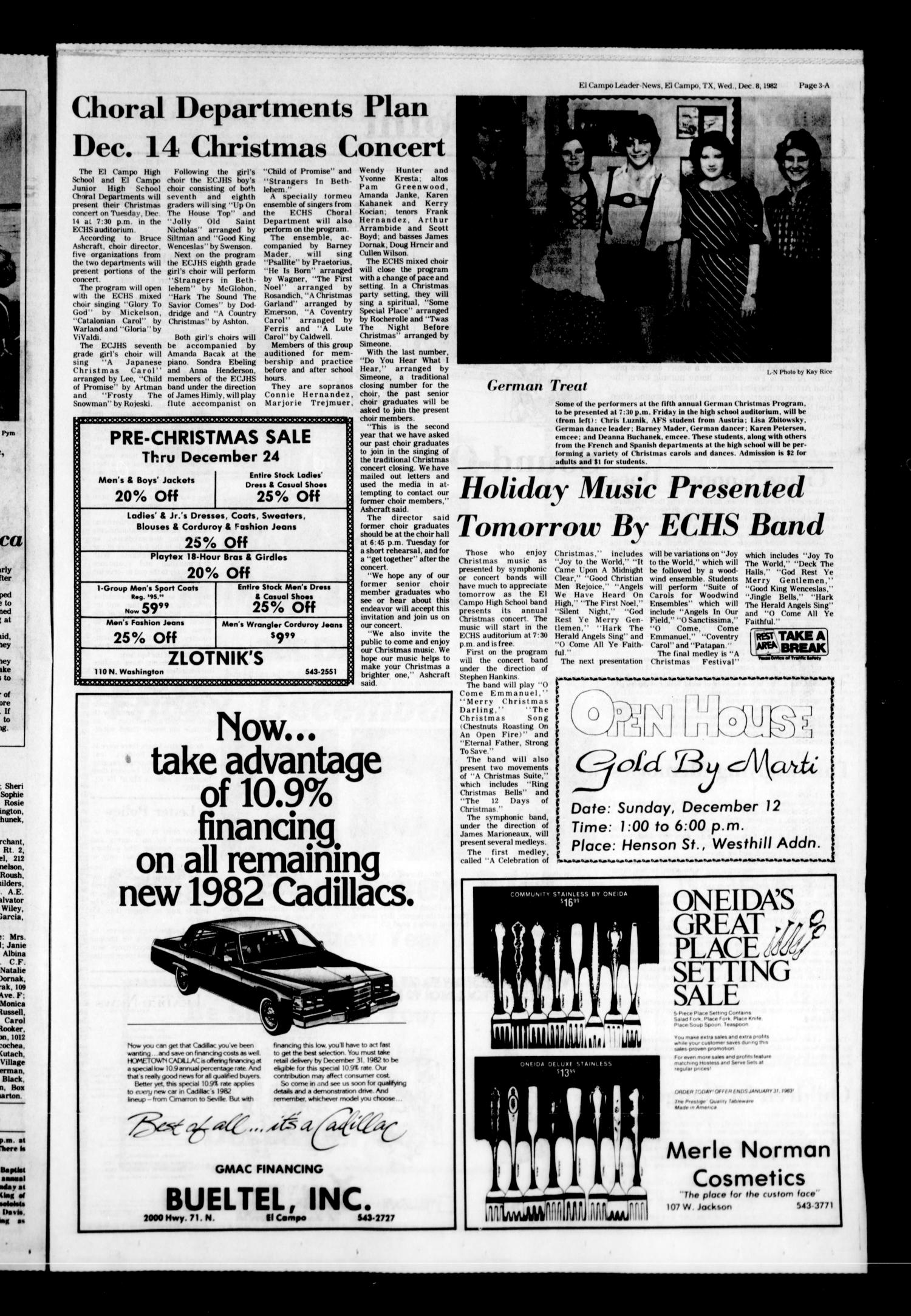 El Campo Leader-News (El Campo, Tex.), Vol. 98, No. 74, Ed. 1 Wednesday, December 8, 1982
                                                
                                                    [Sequence #]: 3 of 37
                                                