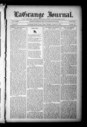 La Grange Journal. (La Grange, Tex.), Vol. 40, No. 43, Ed. 1 Thursday, October 23, 1919