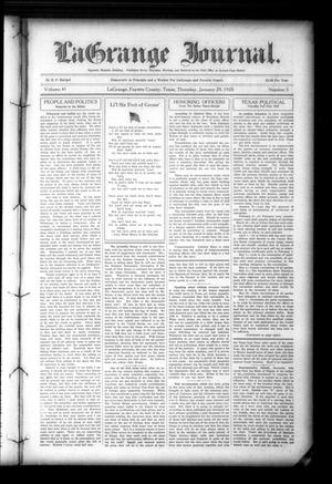 La Grange Journal. (La Grange, Tex.), Vol. 41, No. 5, Ed. 1 Thursday, January 29, 1920