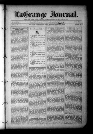 La Grange Journal. (La Grange, Tex.), Vol. 41, No. 6, Ed. 1 Thursday, February 5, 1920