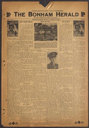 Primary view of object titled 'The Bonham Herald (Bonham, Tex.), Vol. 18, No. 63, Ed. 1 Monday, March 12, 1945'.