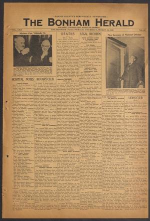 Primary view of object titled 'The Bonham Herald (Bonham, Tex.), Vol. 22, No. 68, Ed. 1 Thursday, March 24, 1949'.