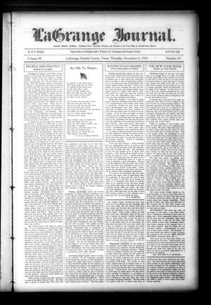 La Grange Journal. (La Grange, Tex.), Vol. 40, No. 45, Ed. 1 Thursday, November 6, 1919