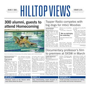 Primary view of object titled 'Hilltop Views (Austin, Tex.), Vol. 37, No. 5, Ed. 1 Wednesday, February 25, 2015'.