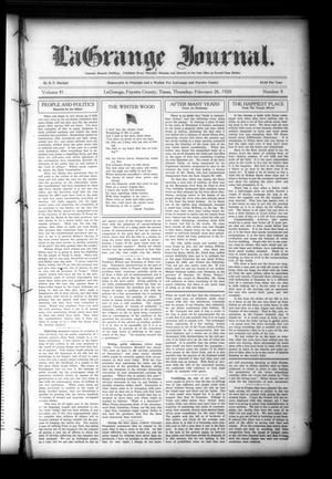 La Grange Journal. (La Grange, Tex.), Vol. 41, No. 9, Ed. 1 Thursday, February 26, 1920