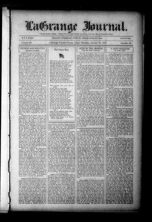 La Grange Journal. (La Grange, Tex.), Vol. 40, No. 44, Ed. 1 Thursday, October 30, 1919