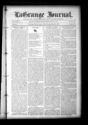 La Grange Journal. (La Grange, Tex.), Vol. 41, No. 21, Ed. 1 Thursday, May 20, 1920
