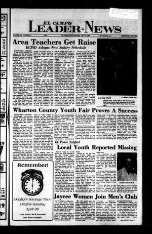 Primary view of object titled 'El Campo Leader-News (El Campo, Tex.), Vol. 100, No. 11, Ed. 1 Saturday, April 27, 1985'.