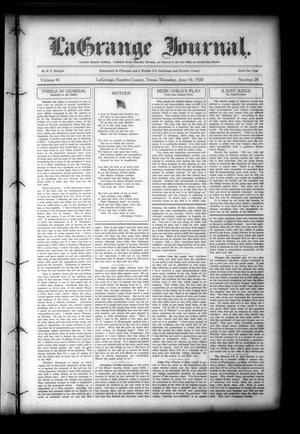 La Grange Journal. (La Grange, Tex.), Vol. 41, No. 24, Ed. 1 Thursday, June 10, 1920