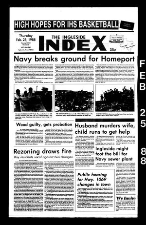 Primary view of object titled 'The Ingleside Index (Ingleside, Tex.), Vol. 39, No. 3, Ed. 1 Thursday, February 25, 1988'.