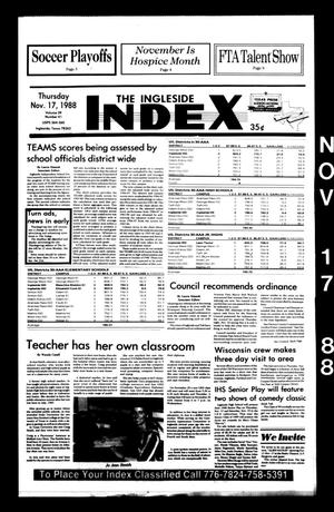 The Ingleside Index (Ingleside, Tex.), Vol. 39, No. 41, Ed. 1 Thursday, November 17, 1988